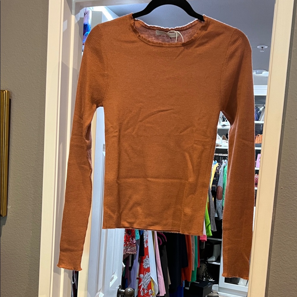 Women's Orange/brown  Long Sleeve Top